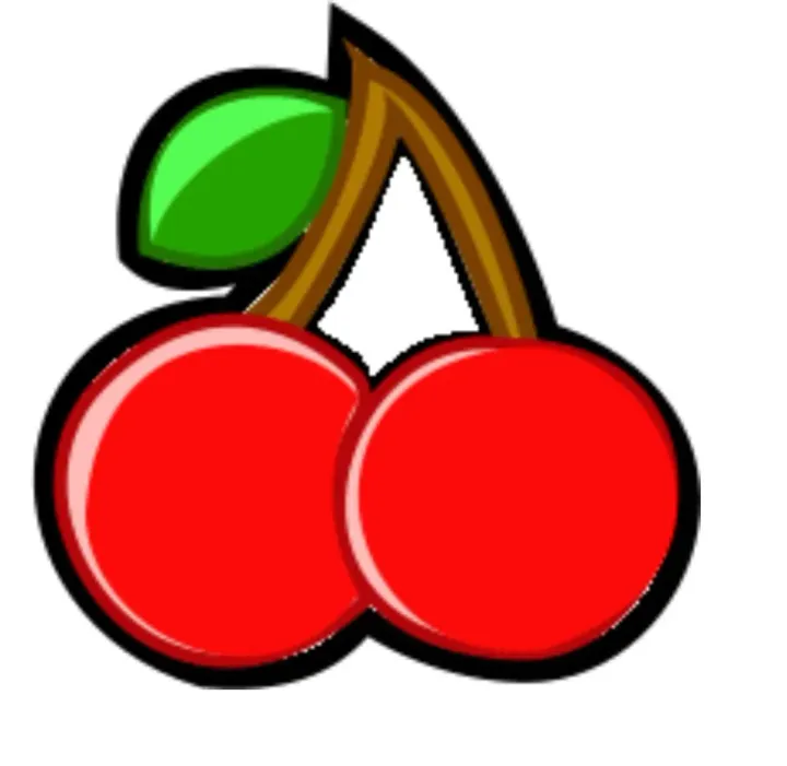 Cartoon pair of red cherries, a classic slot reel symbol